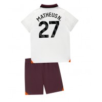 Manchester City Matheus Nunes #27 Auswärts Trikotsatz Kinder 2023-24 Kurzarm (+ Kurze Hosen)